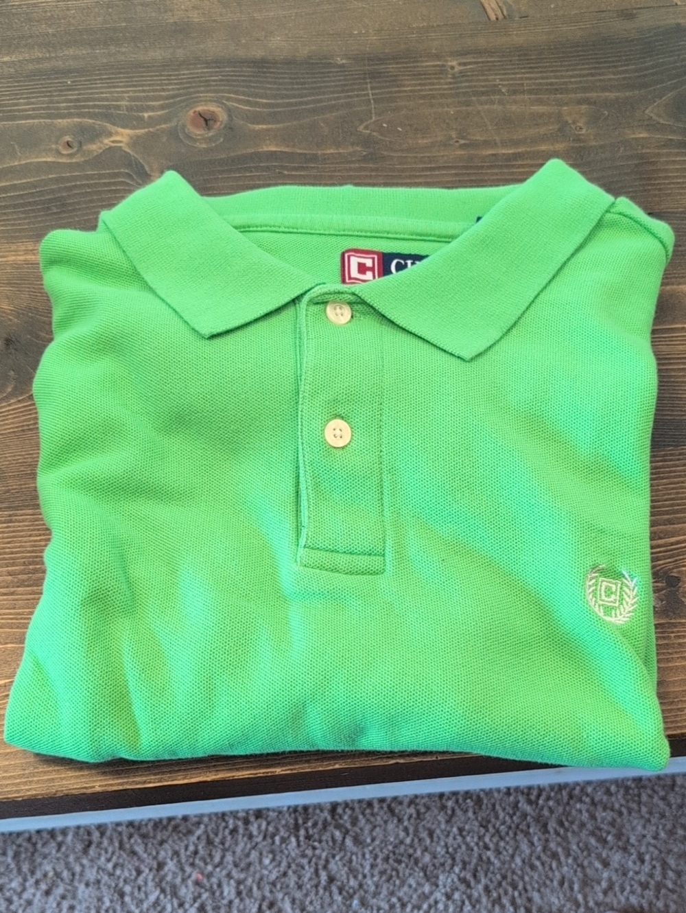 Chaps Bright Green Polo Shirt